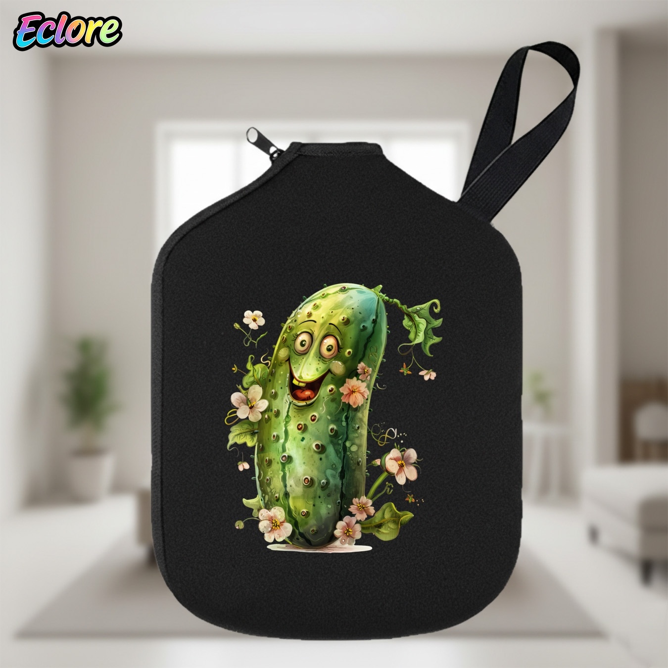 Table Tennis Racket - Cartoon Smile Pickleball Paddle Cover Soft