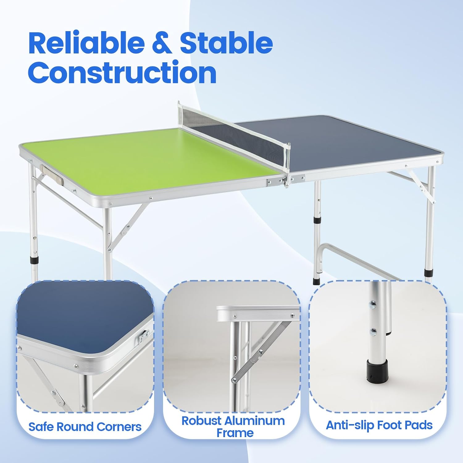 Foldable Ping Pong Table With  - огляд і ціна Table Tennis Net Height